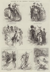 Croquis à la revue des volontaires de Brighton